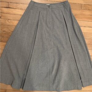 Maeve Pleated Menswear Midi Skirt - SOLD OUT